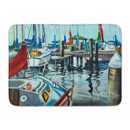 Carolines Treasures Orange Sail Sailboats Machine Washable Memory Foam Mat JMK1065RUG